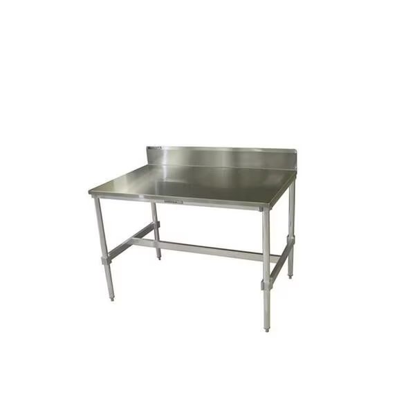 Stainless Top Aluminum I-Frame Table With Backsplash- 34 To 35.5 X 30 X 36 In., Prairie View Industries, Mfr#: AIFT303436-STBS